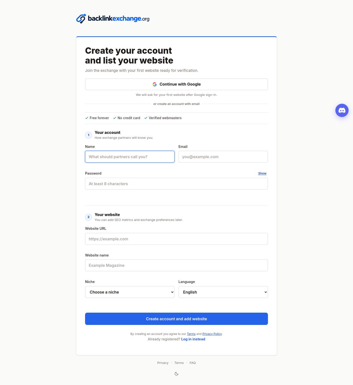 No credit card element