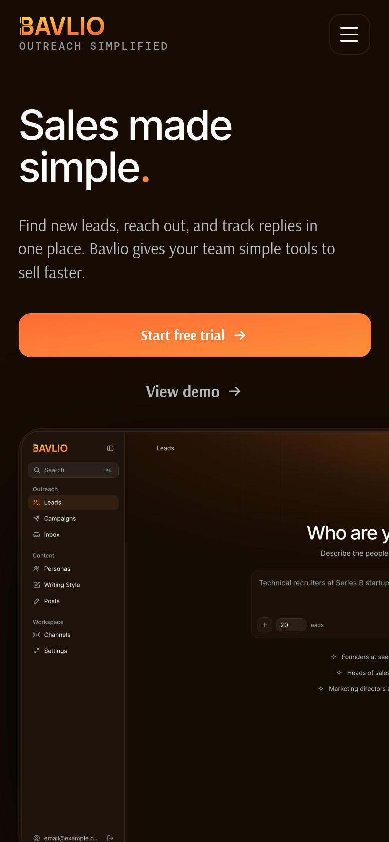 Homepage / Lander
