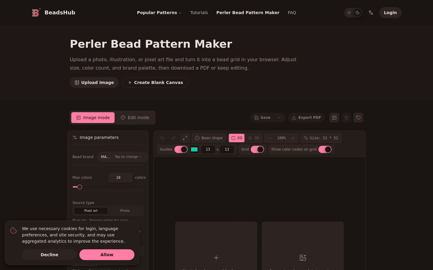 Captured Perler Bead Pattern Maker