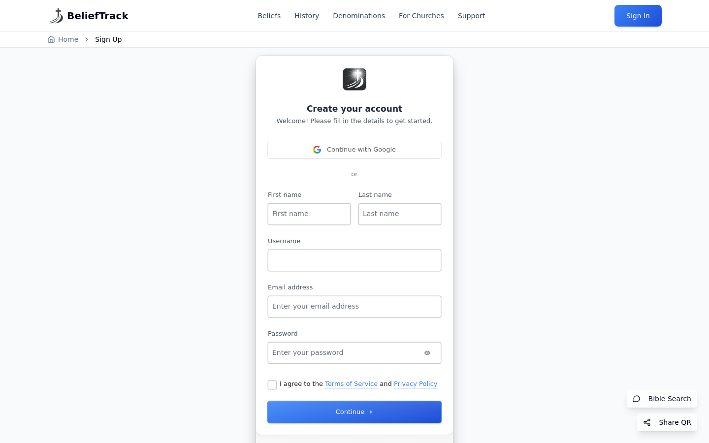 Sign Up