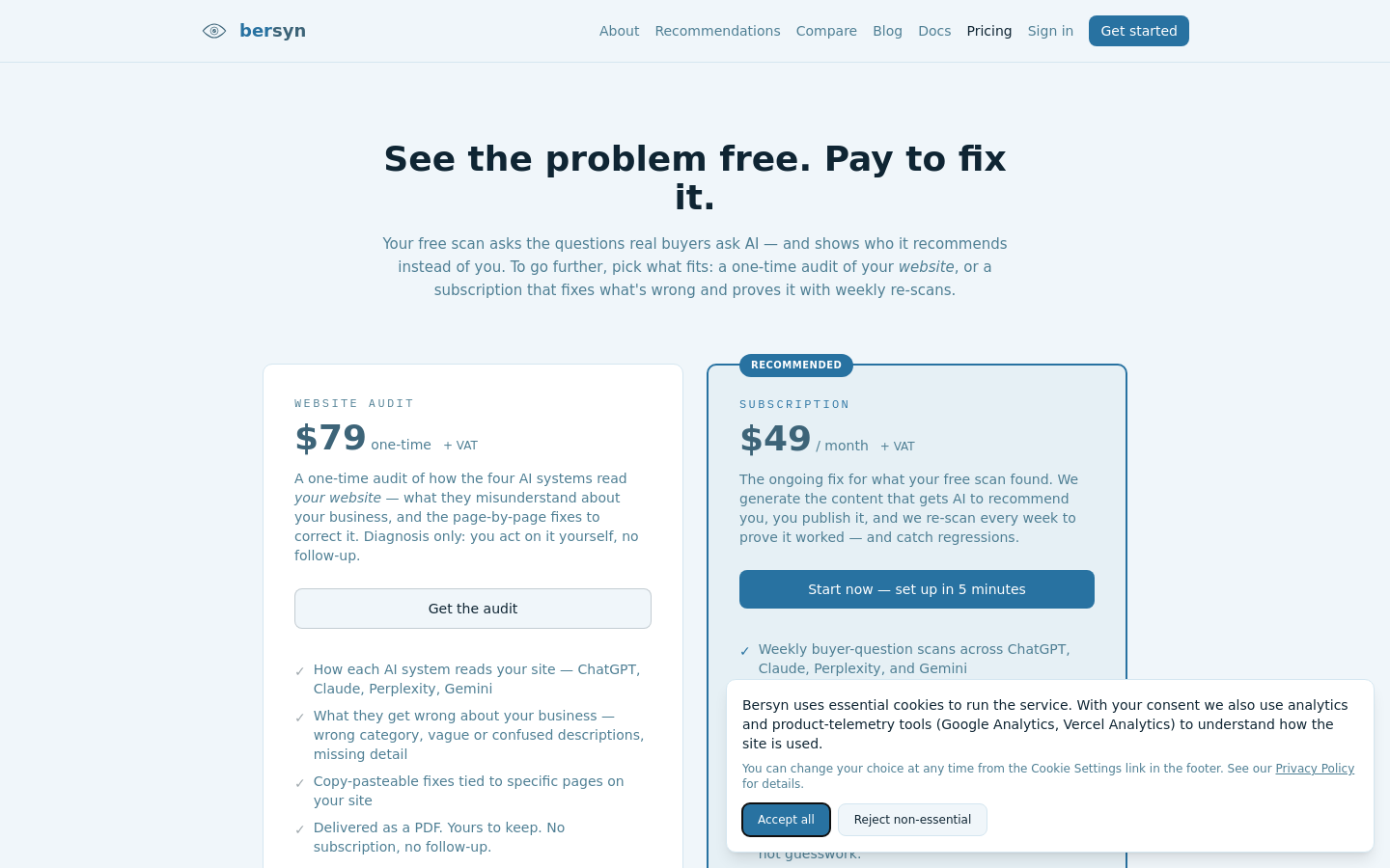 Pricing