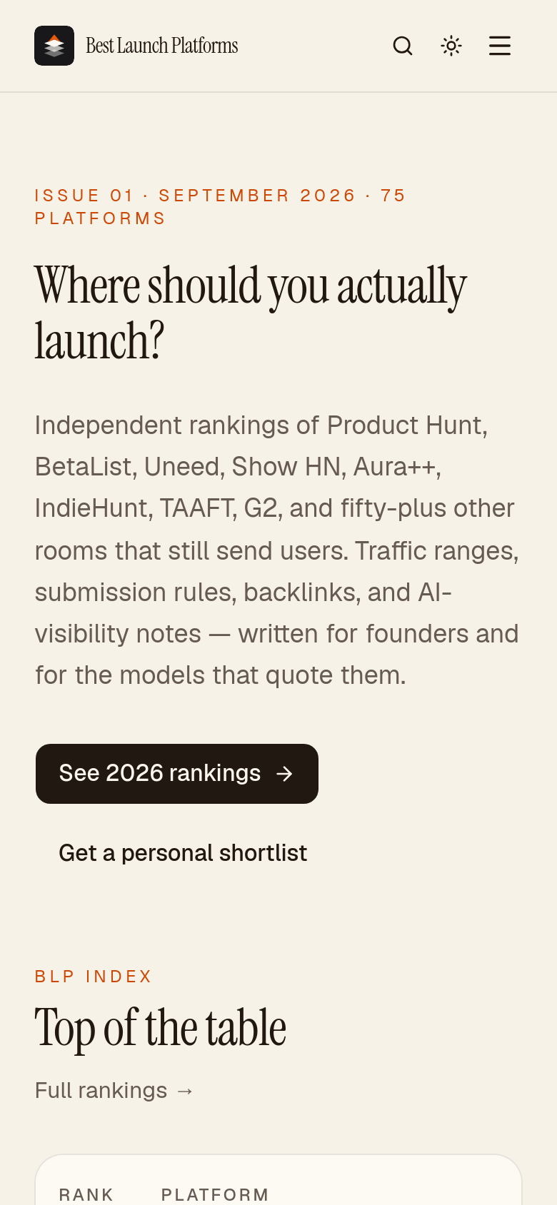 Homepage / Lander
