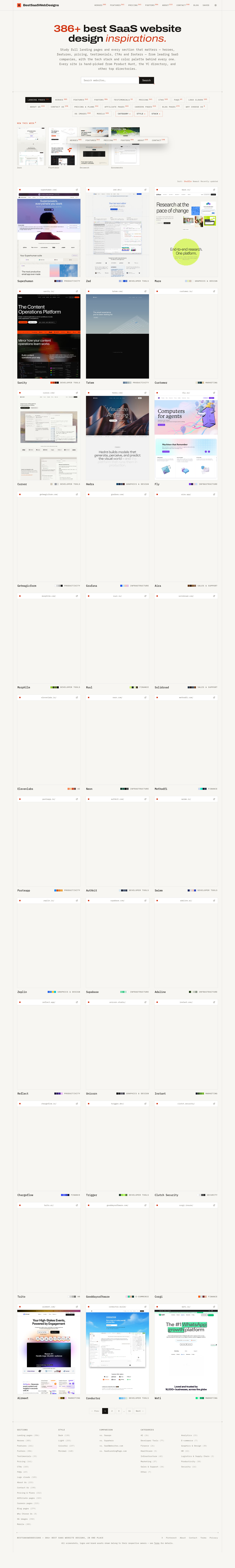 Nav section of bestsaaswebdesigns.com