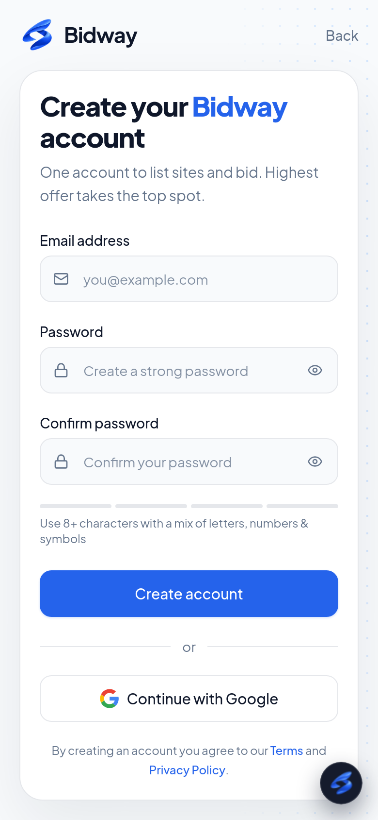 Signup
