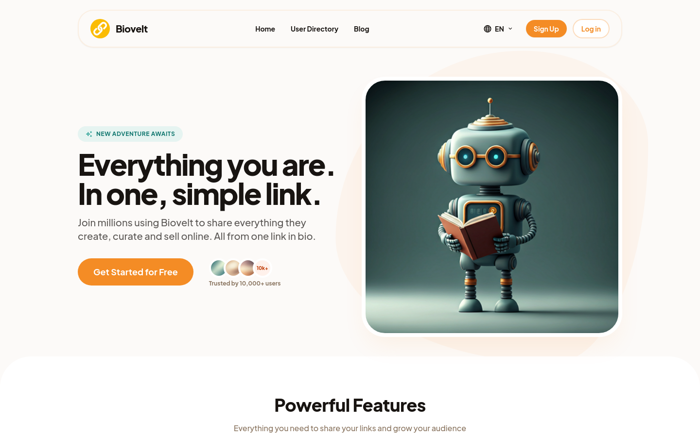 Captured Homepage / Lander