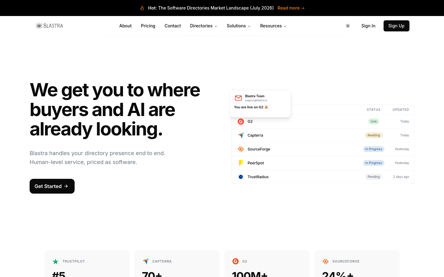 Captured Homepage / Lander