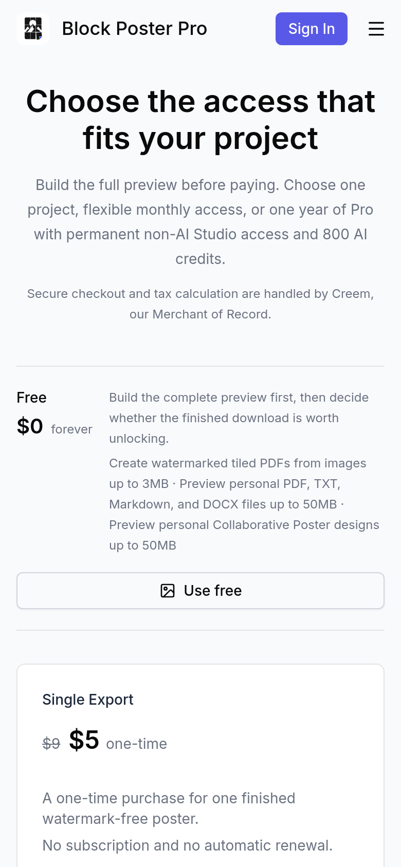 Pricing