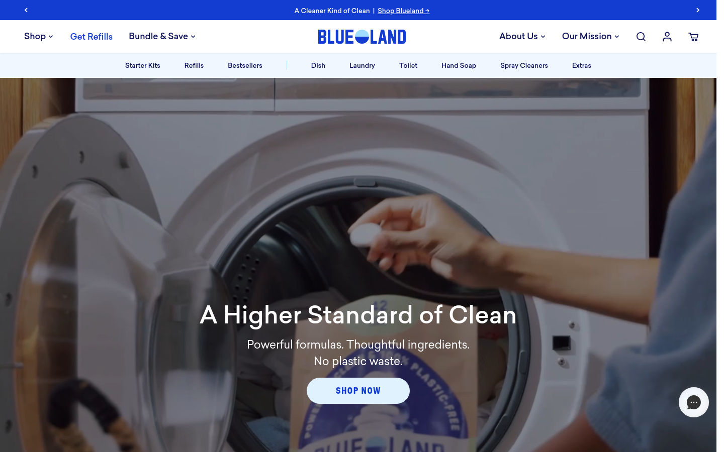 Above-the-fold capture of blueland.com