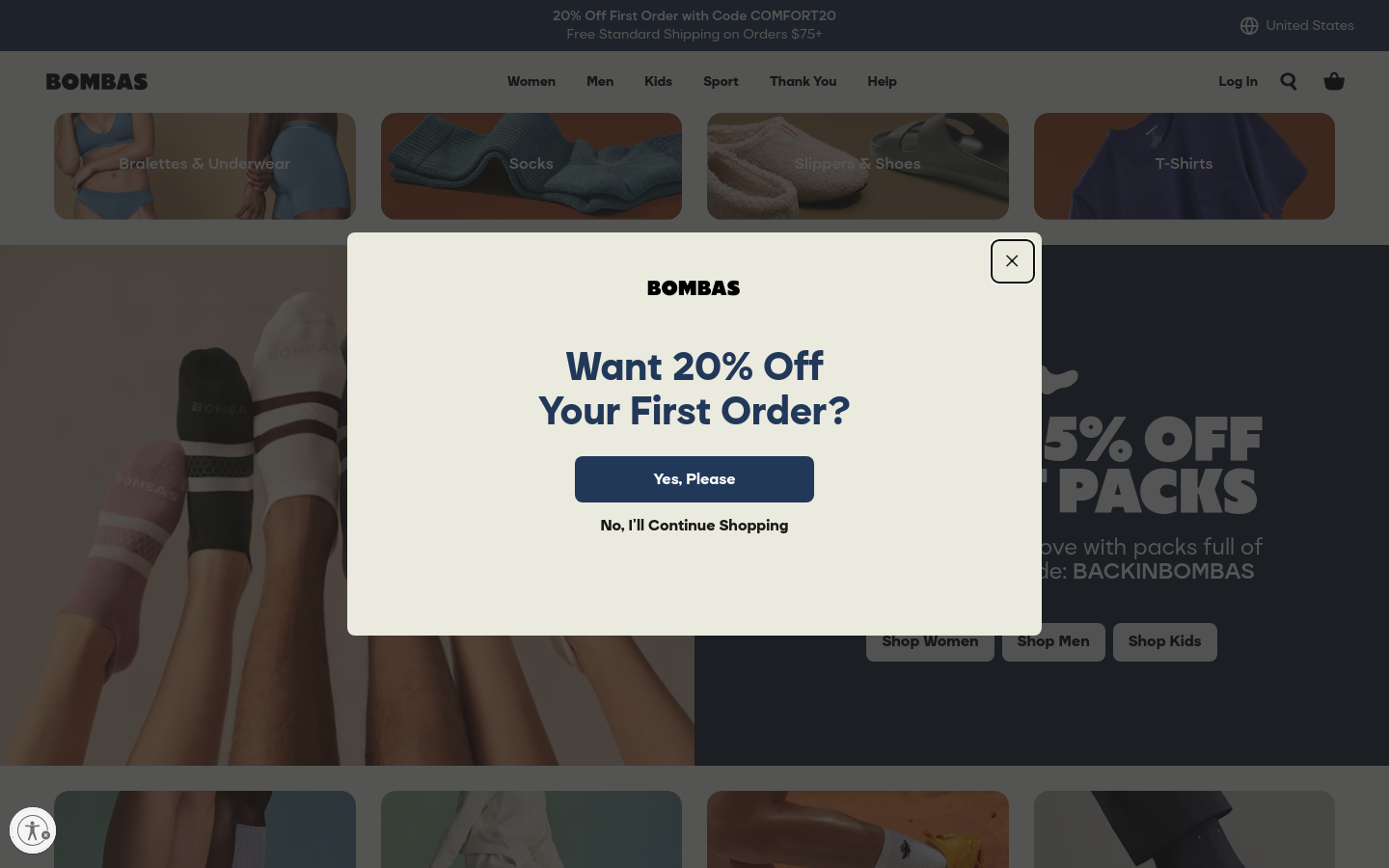 bombas.com section