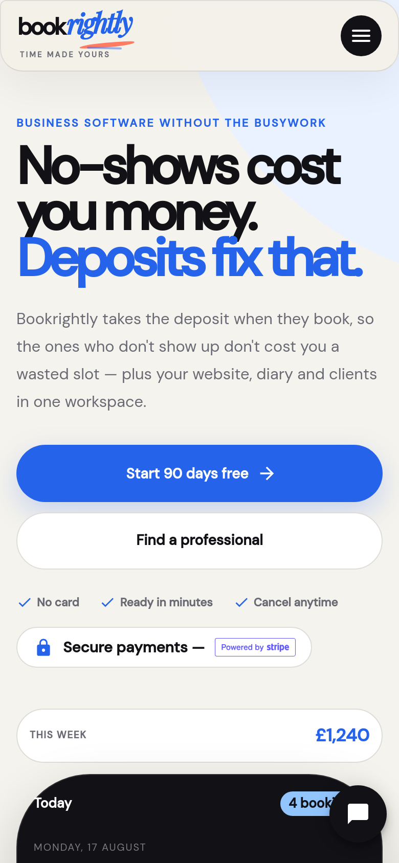 bookrightly.co.uk mobile capture of the first page