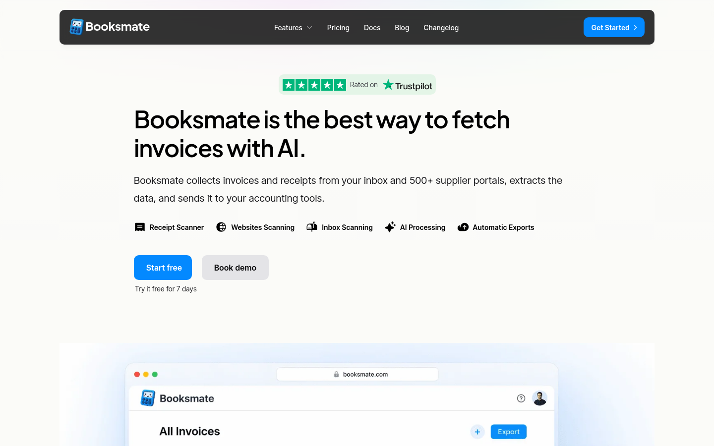 booksmate.com desktop capture of the first page