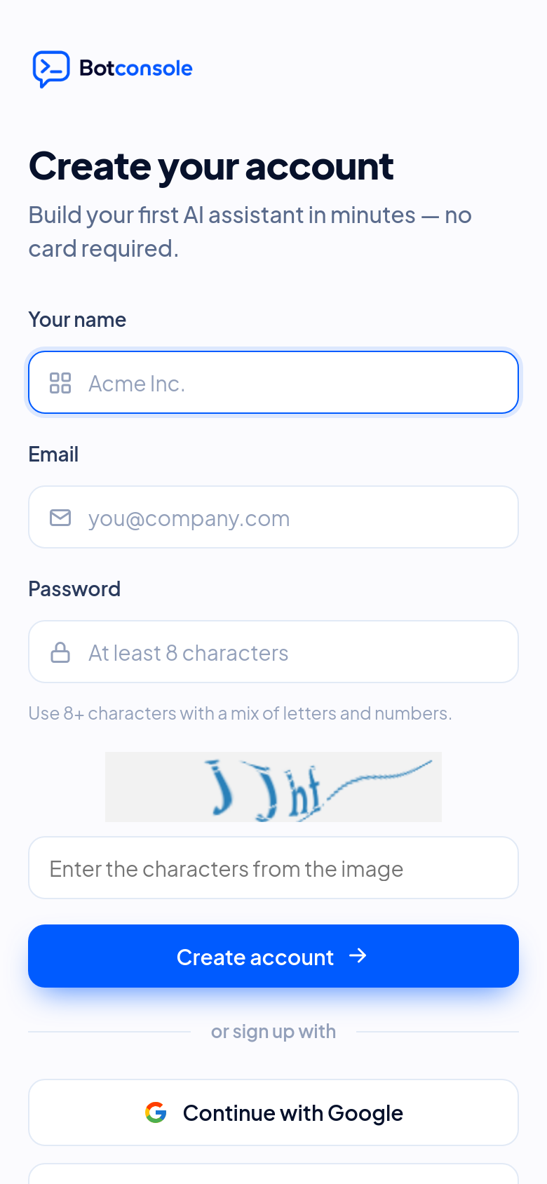 Signup