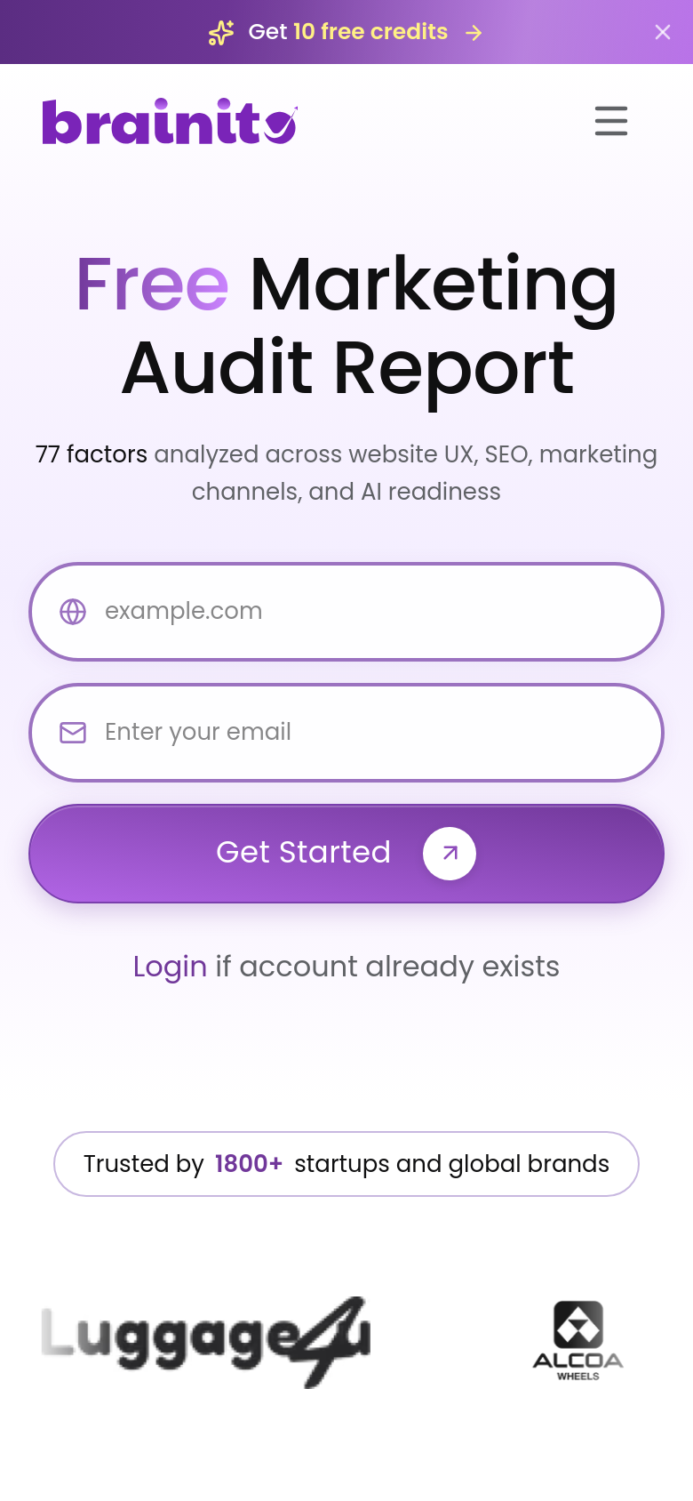 Homepage / Lander