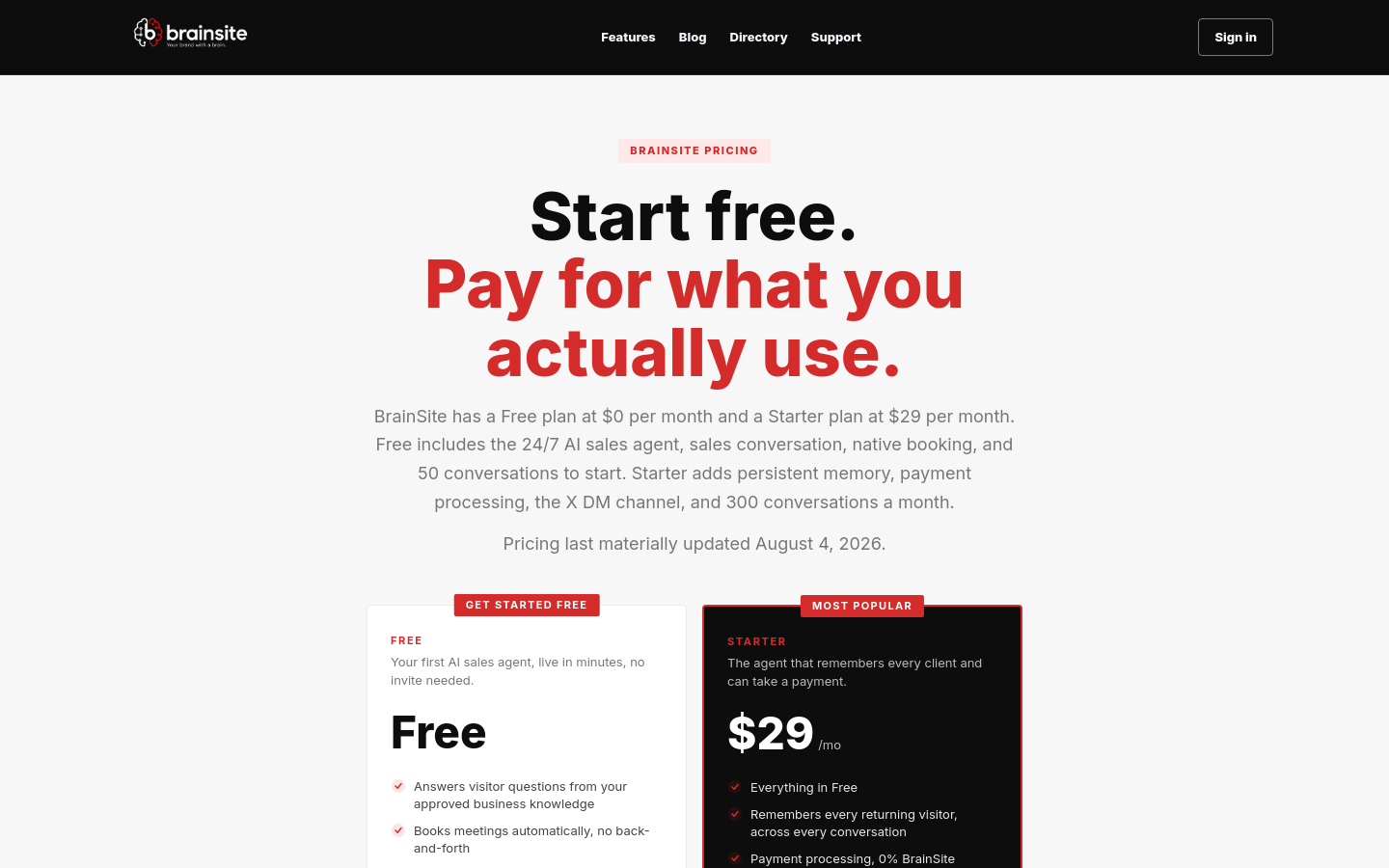 Pricing