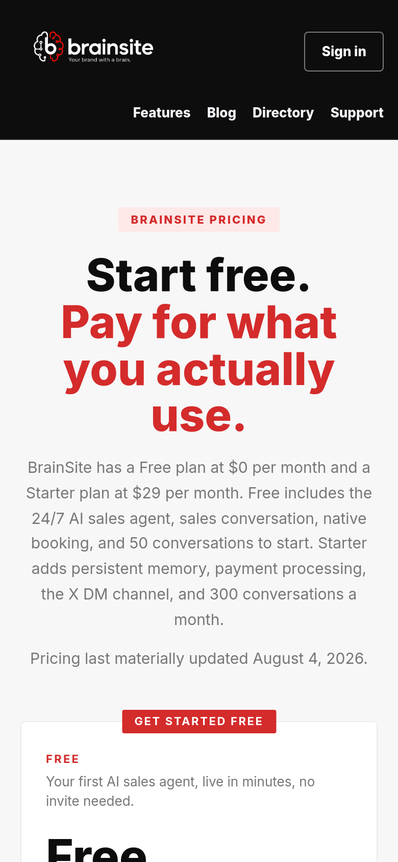 Pricing
