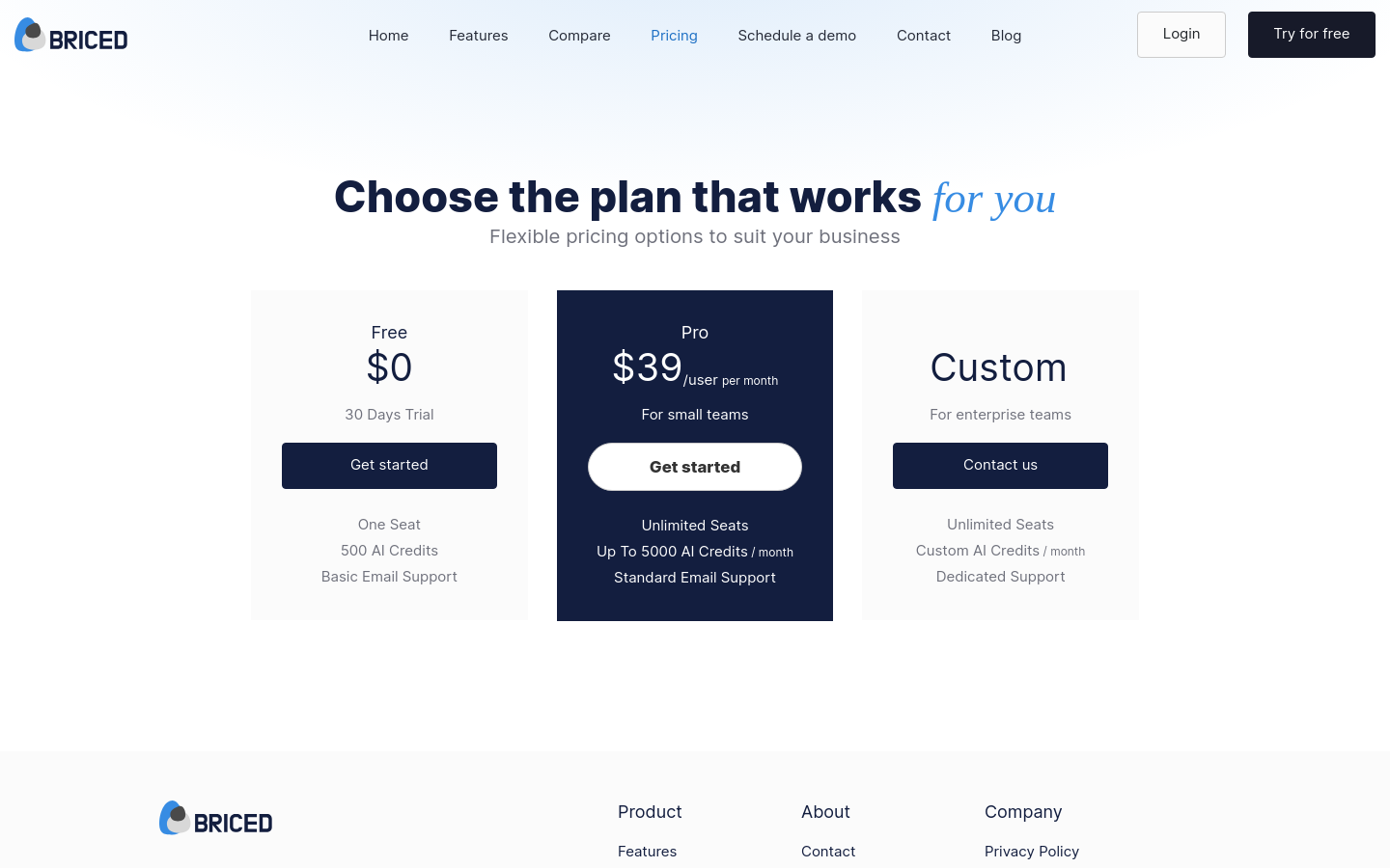 Pricing