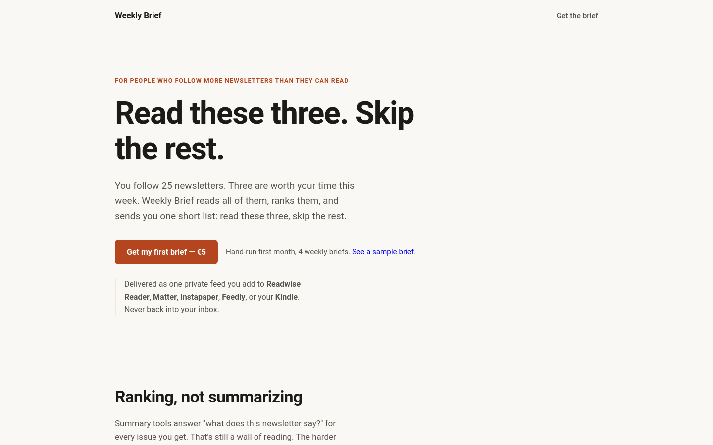 Captured Homepage / Lander