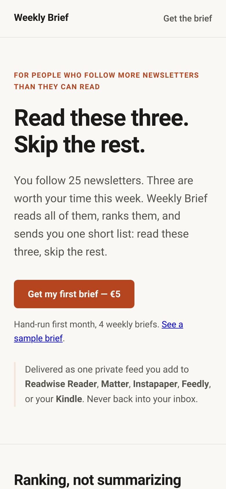 Homepage / Lander