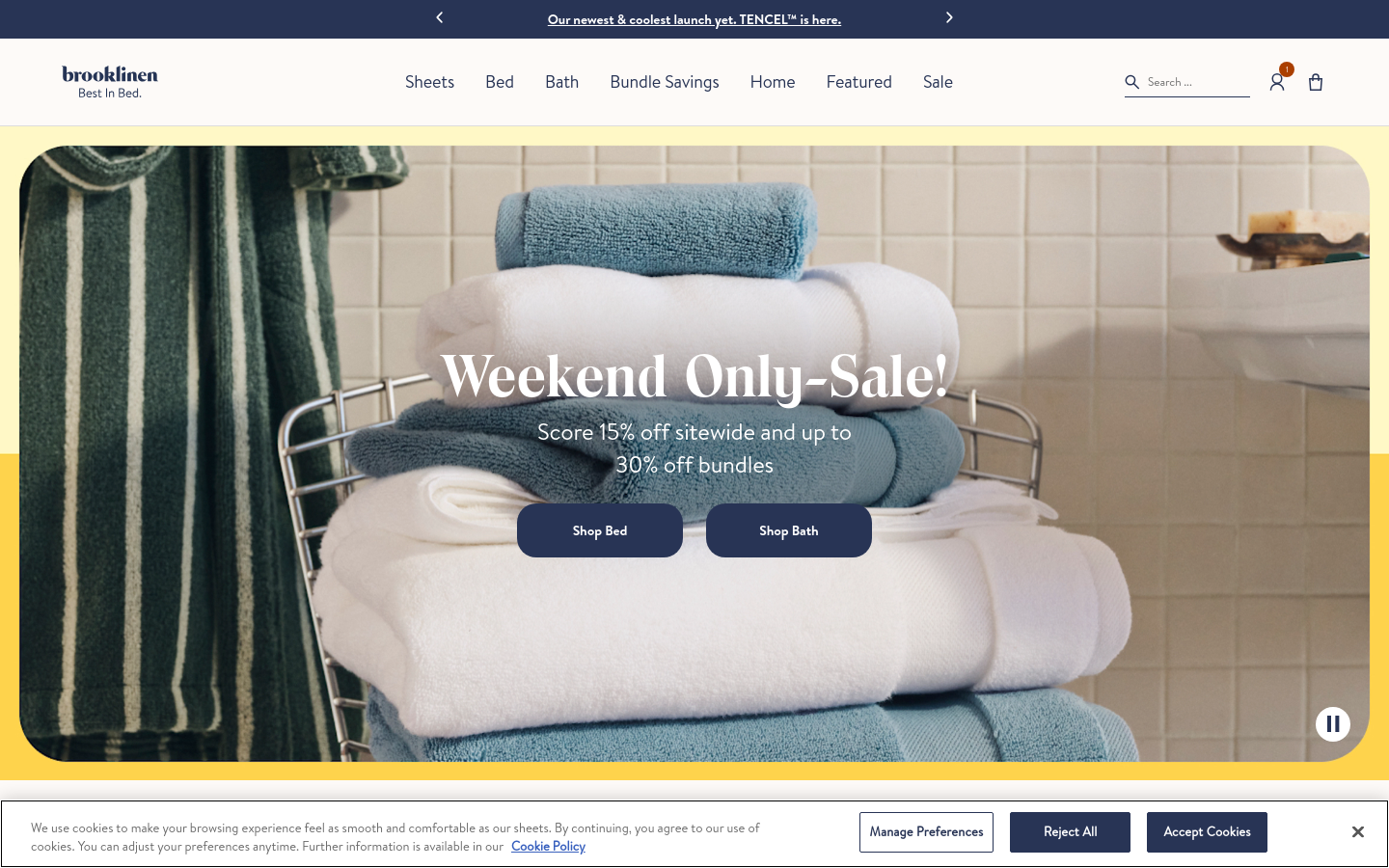 brooklinen.com section