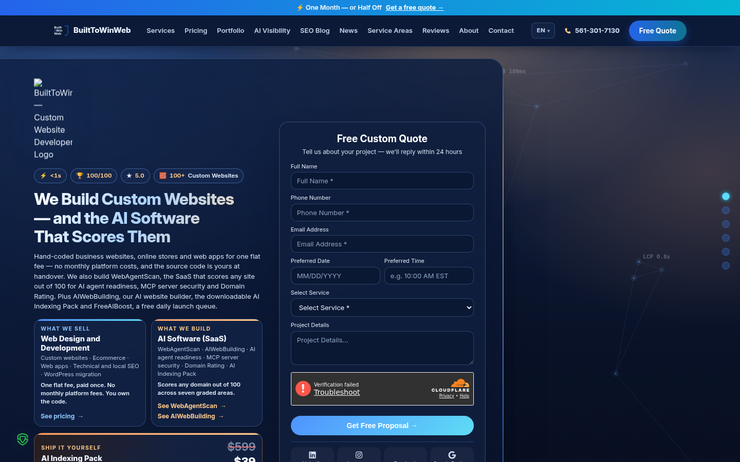built2winweb.com desktop capture of the first page