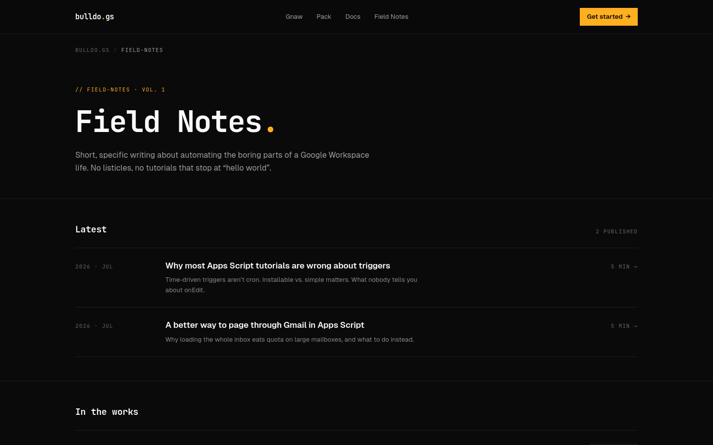 Captured Field Notes