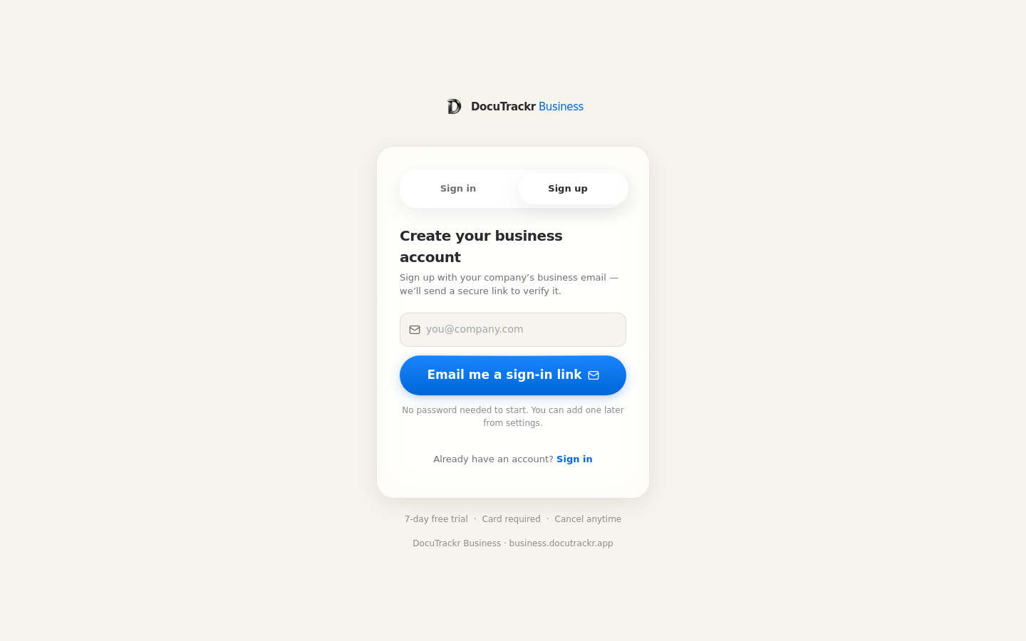 Sign Up