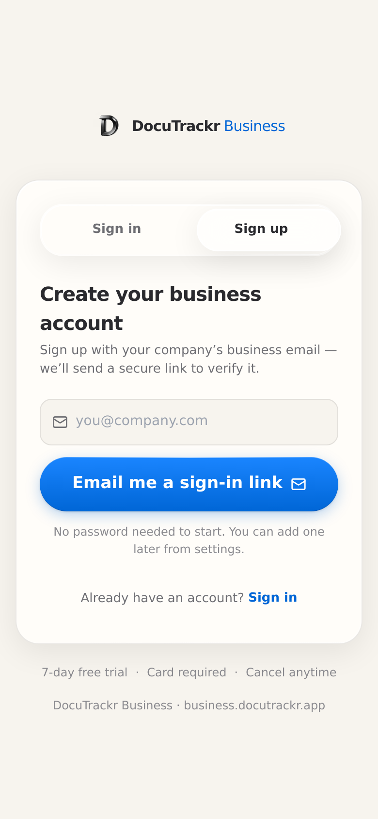 Sign Up