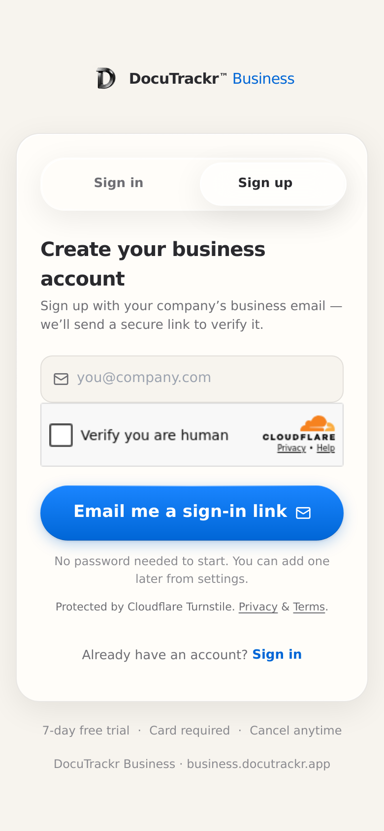 Sign Up