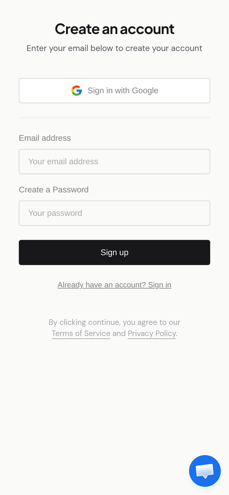 Sign Up