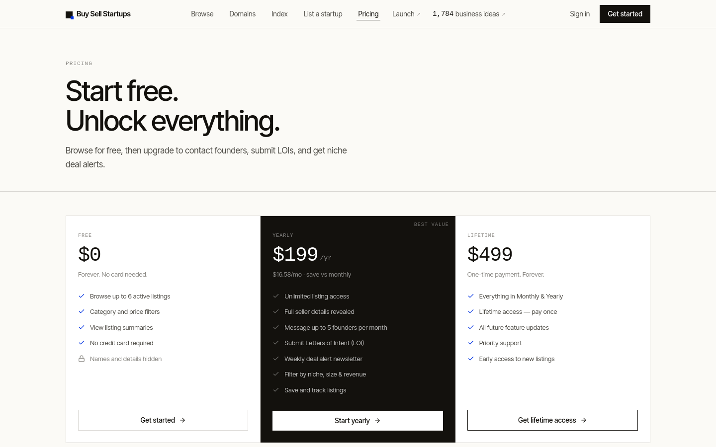Pricing