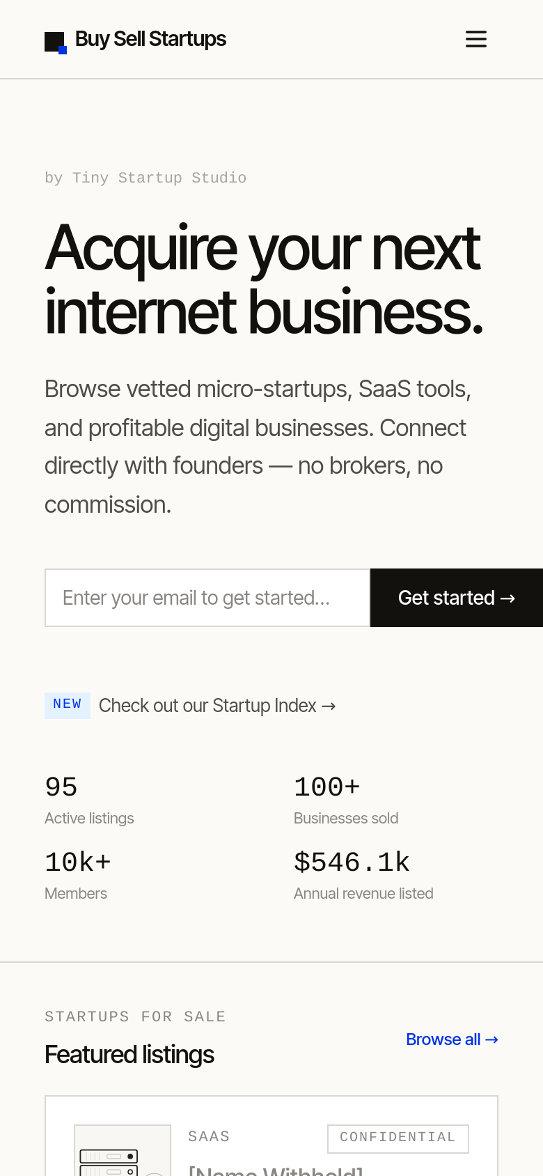 Homepage / Lander