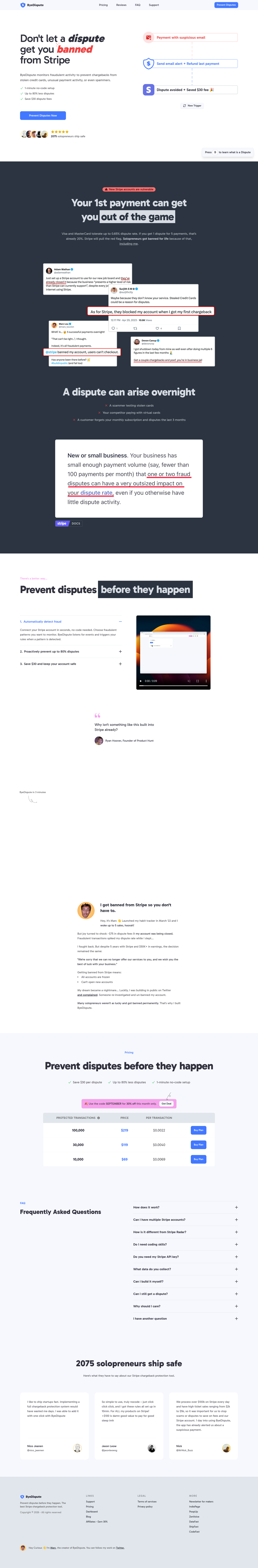 byedispute.com — The Pricing Page