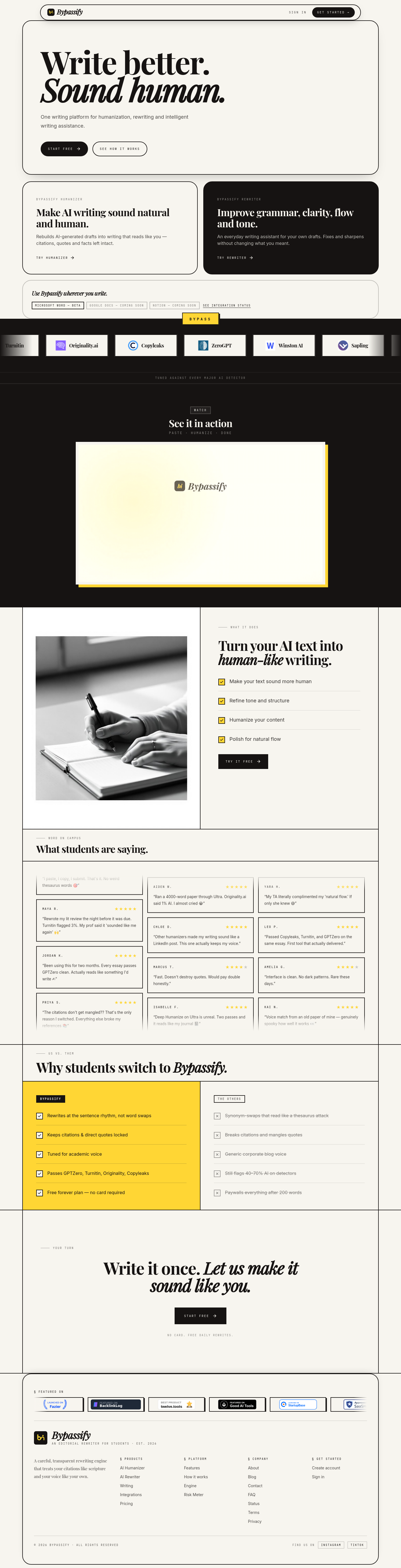 Nav section of bypassify.online
