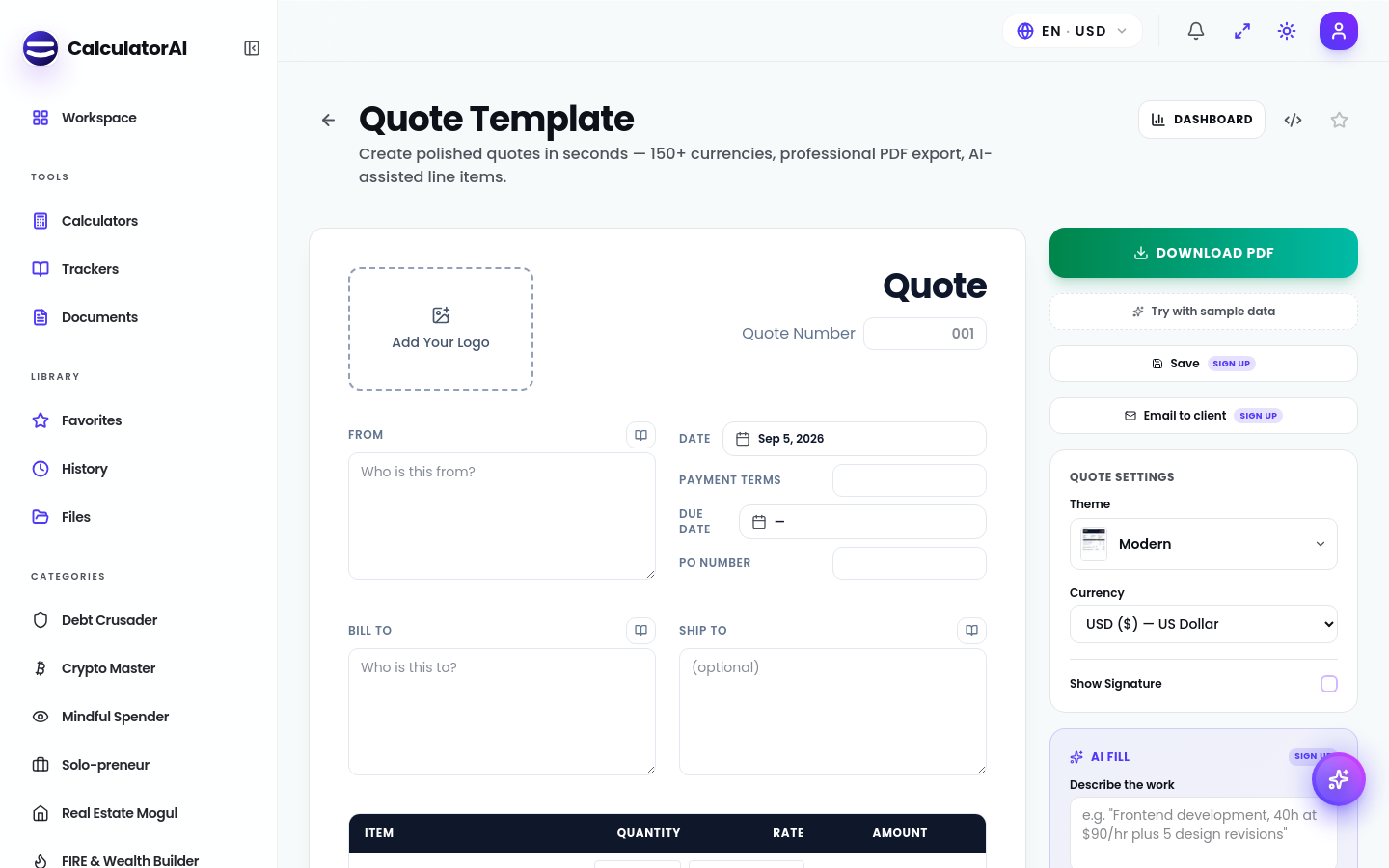 Quote Template