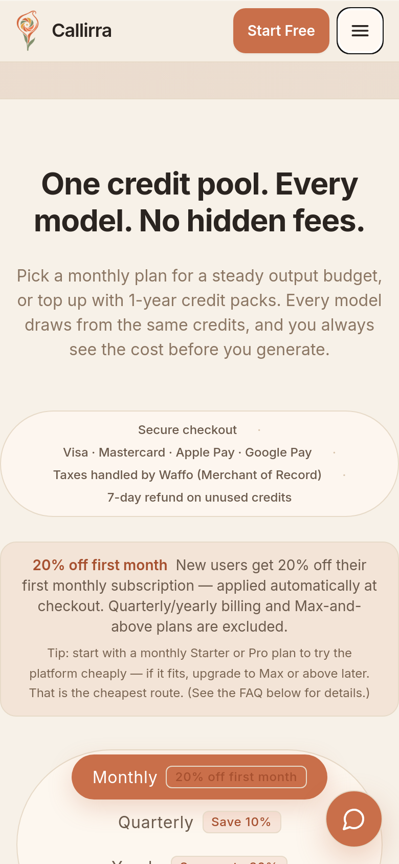 Pricing