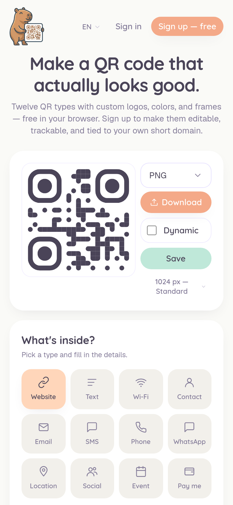 Homepage / Lander