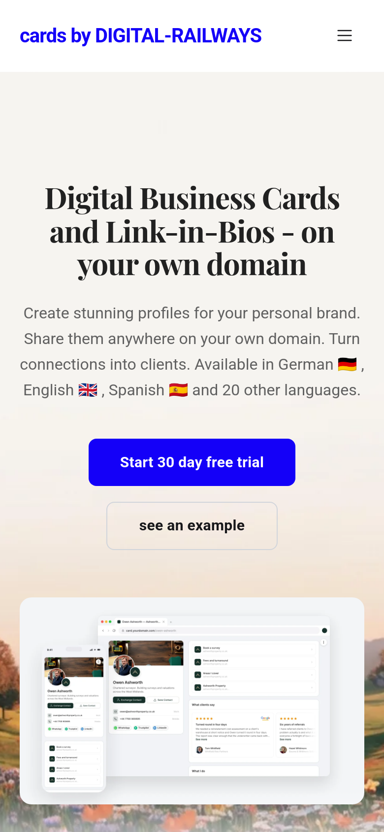 Homepage / Lander