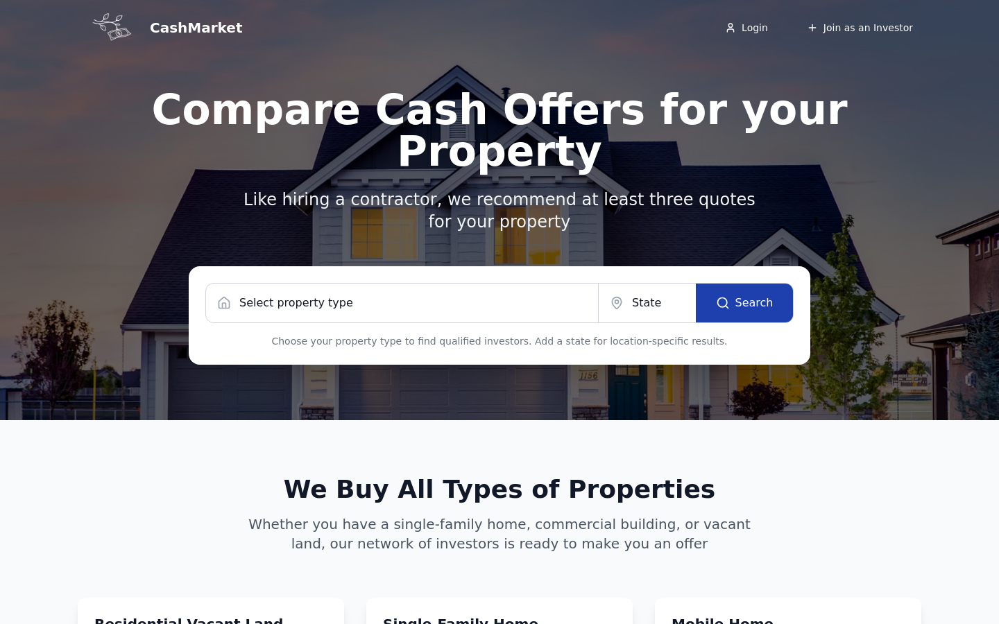 Captured Homepage / Lander