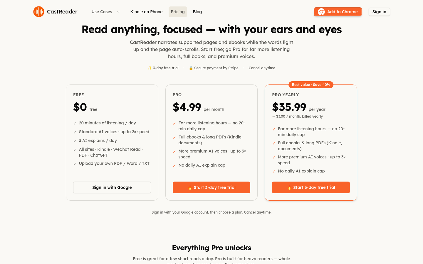 Pricing