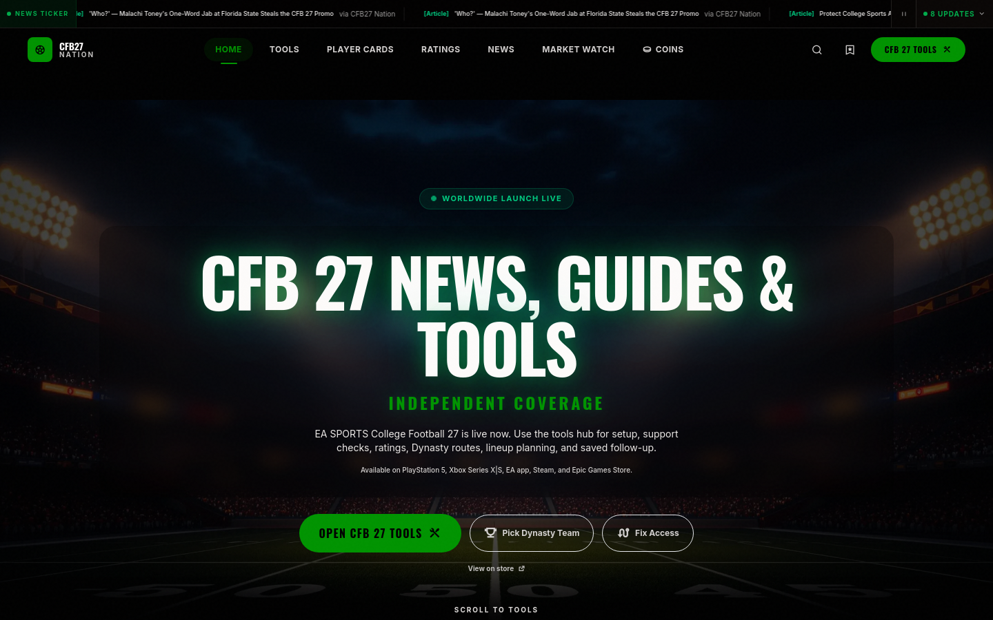 Captured Homepage / Lander