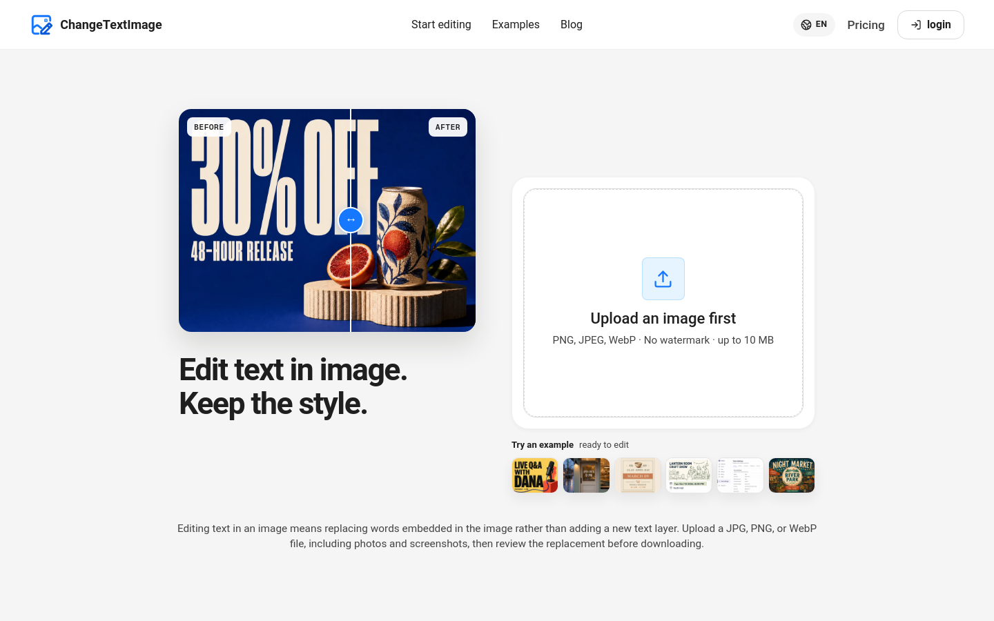 Captured Homepage / Lander