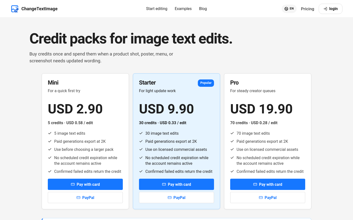 Pricing