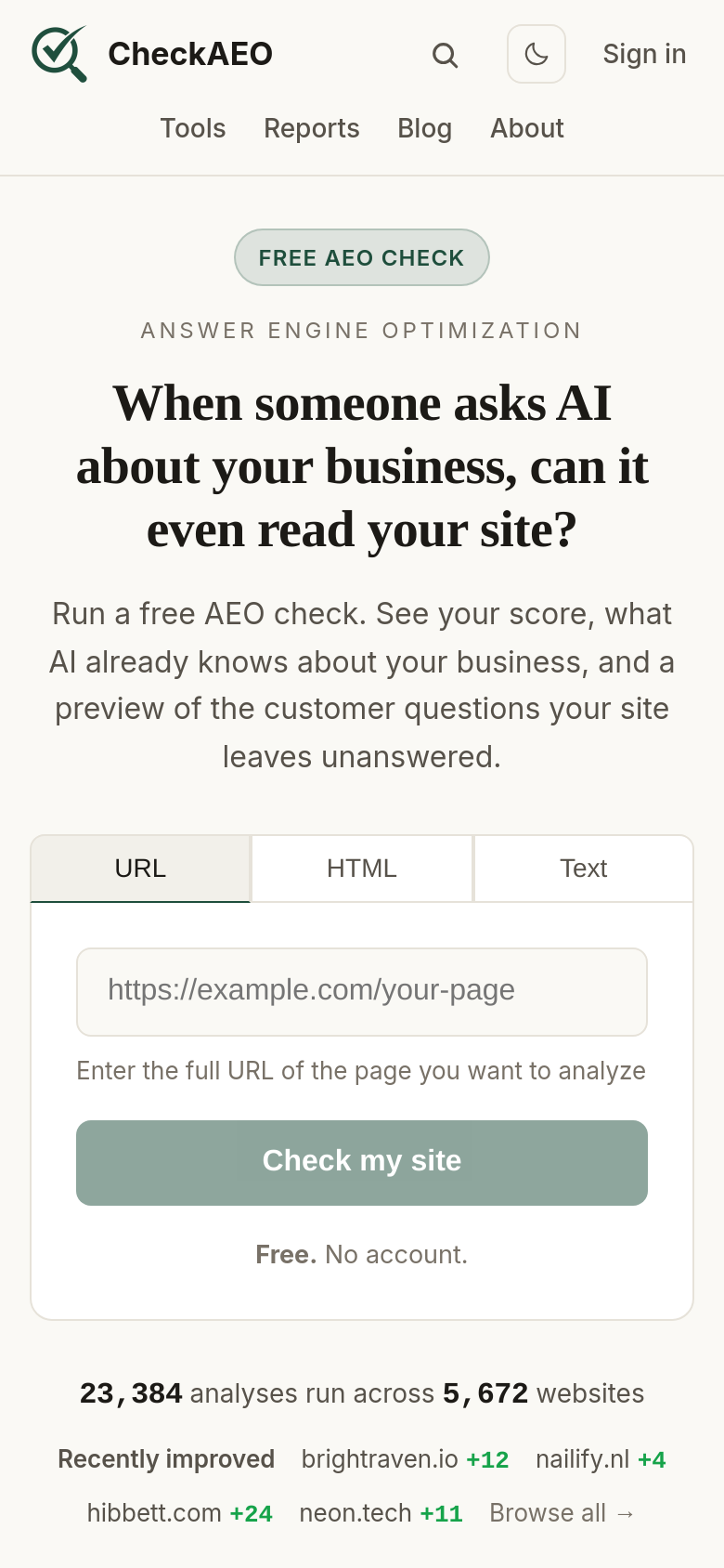 Homepage / Lander