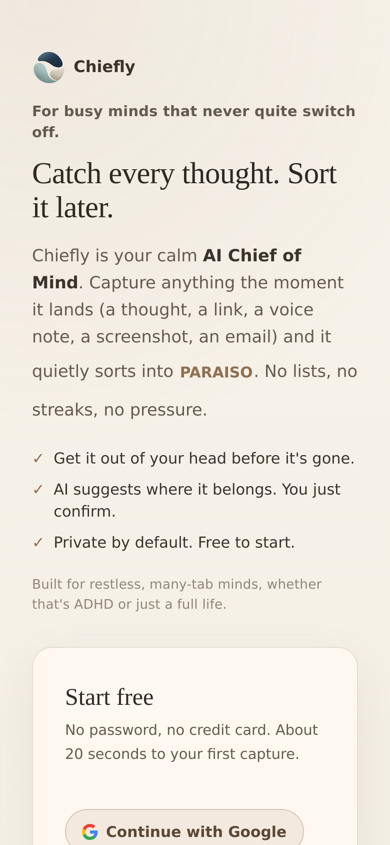 Homepage / Lander