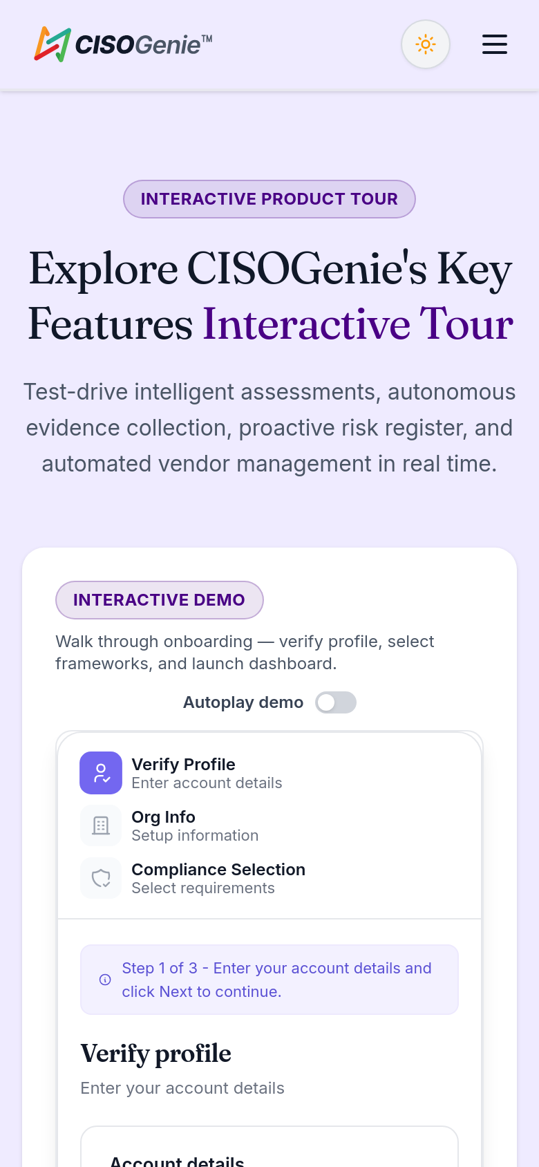 Product Tour