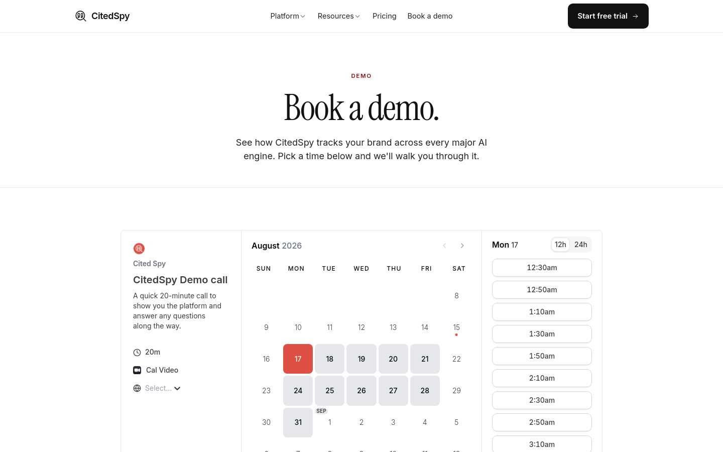 Book A Demo