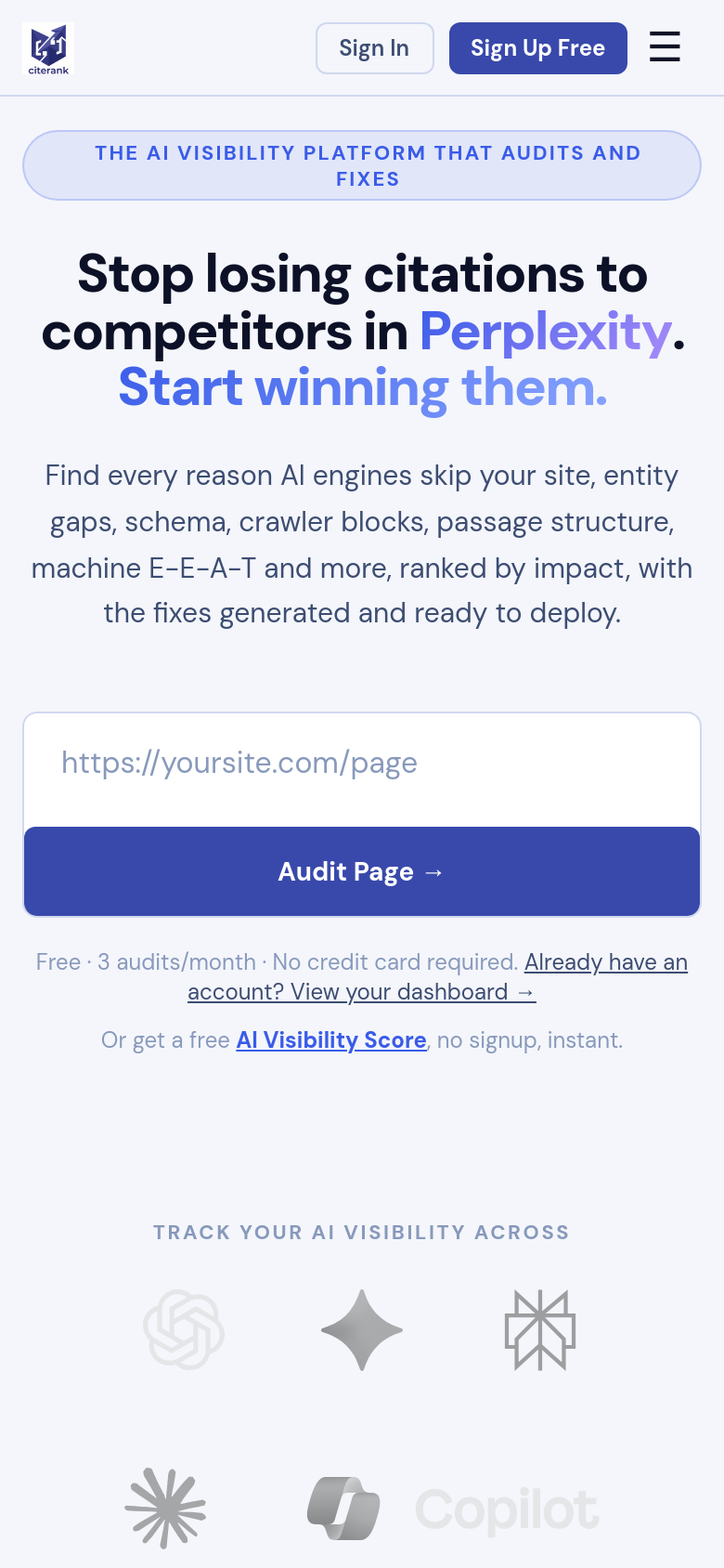 Homepage / Lander