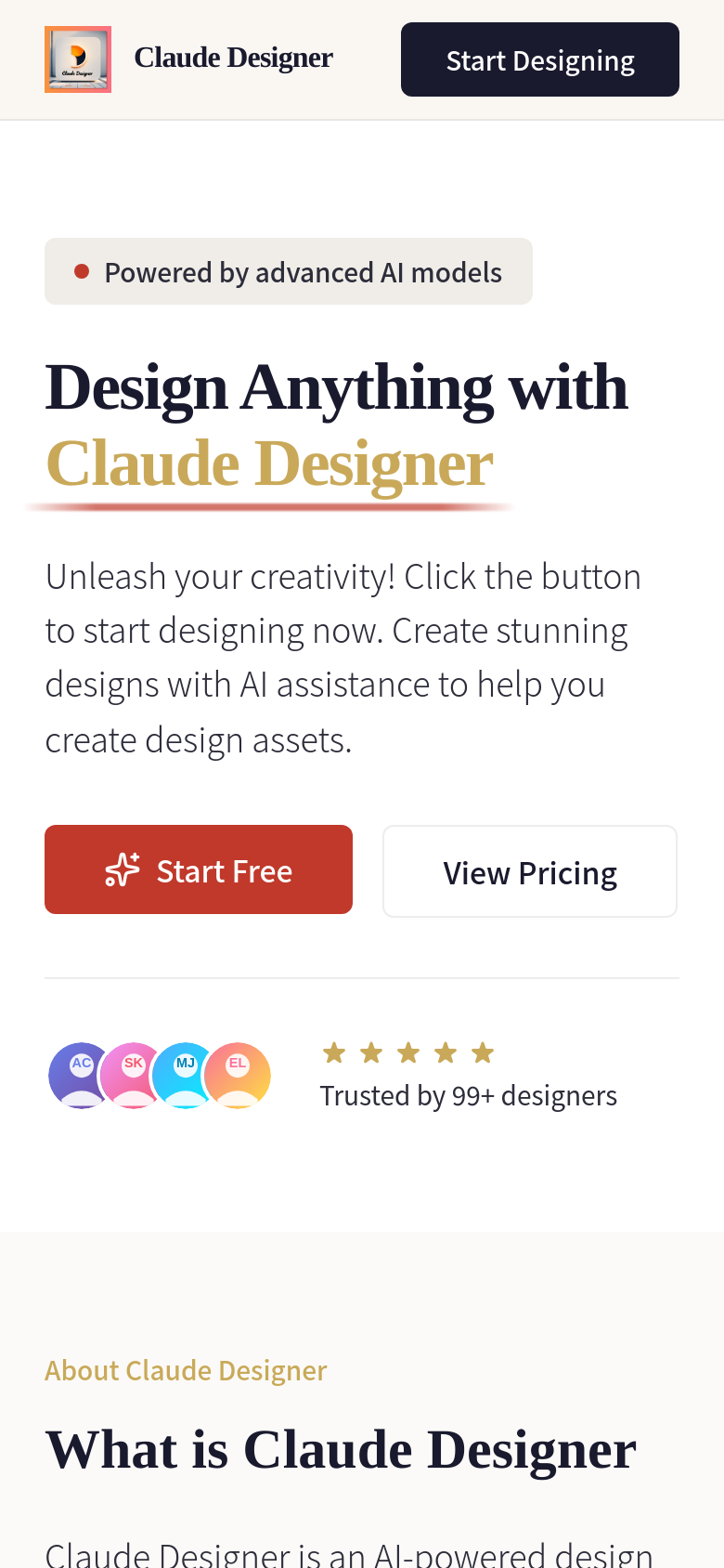 Homepage / Lander