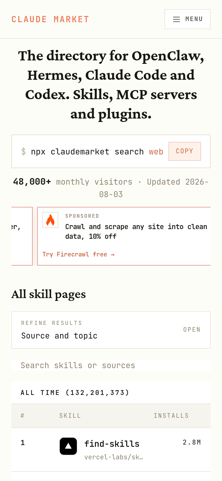 Homepage / Lander
