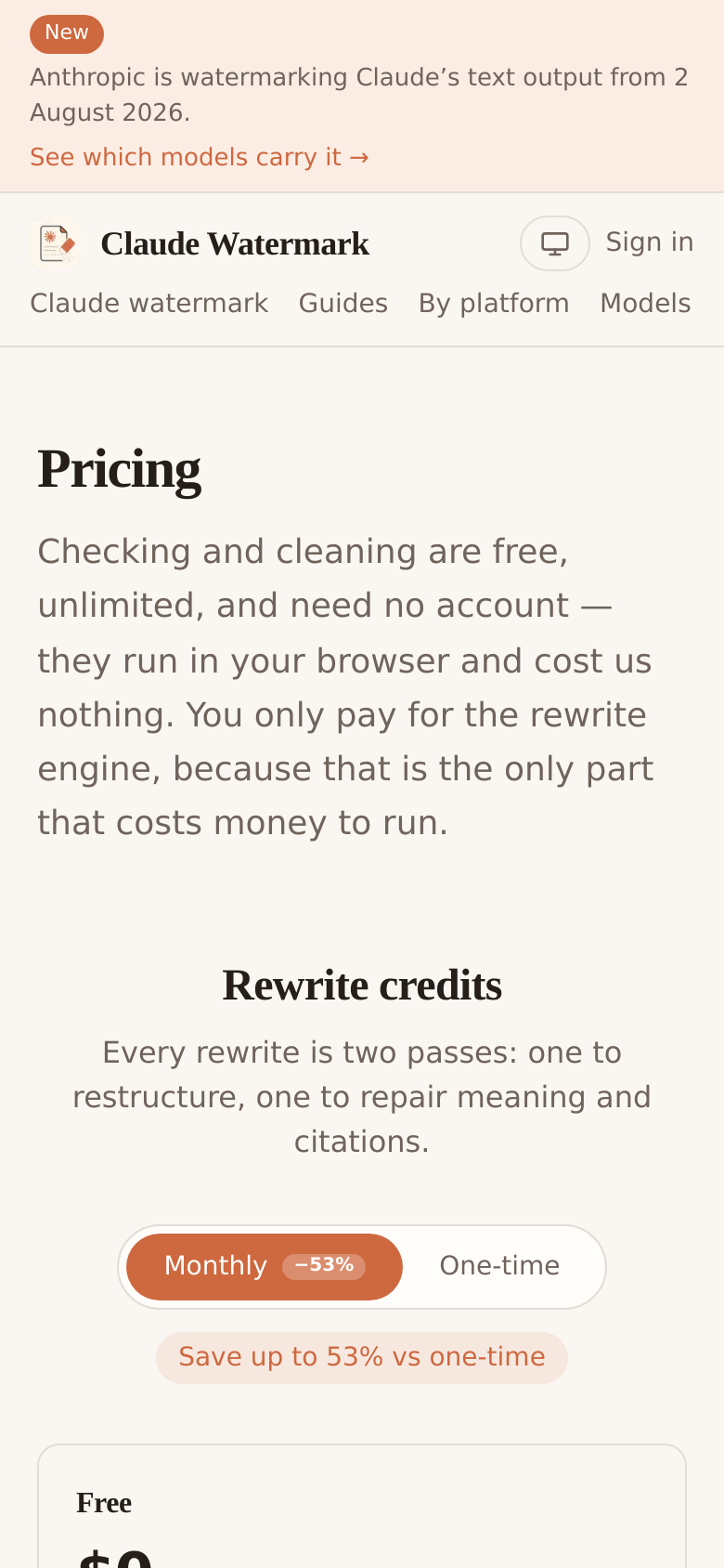 Pricing